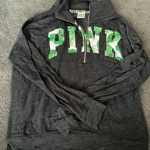VS pink half zip sweater